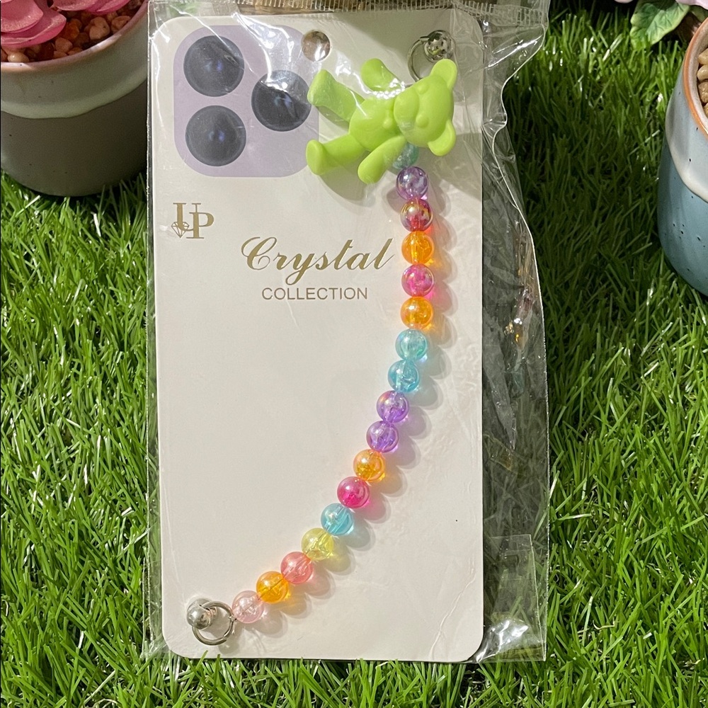 Multicolor Beaded Phone Charm